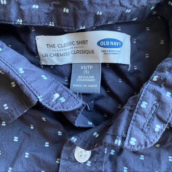 {preloved} Boy’s Old Navy Printed Button Down Top - Picture 3 of 3